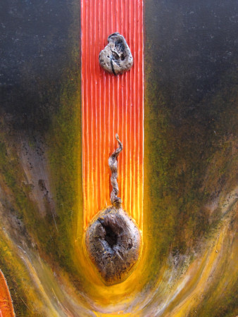 0418  Metamorfosi ancestrale della materia.  (polim. mis. cm. 80x120)